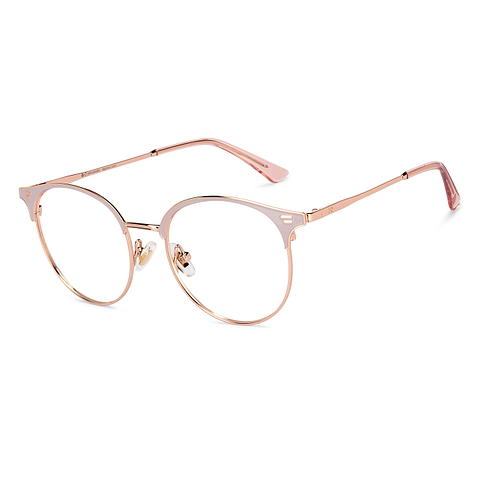 John Jacobs Online Rose Gold Full Rim Round right side John Jacobs Online Rose Gold Full Rim Round right side