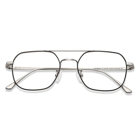 John Jacobs Online Dark Gunmetal Full Rim Square left side