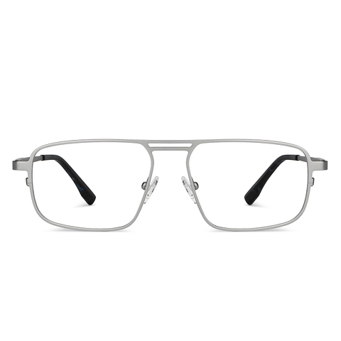 John Jacobs Online Silver Full Rim Square left side