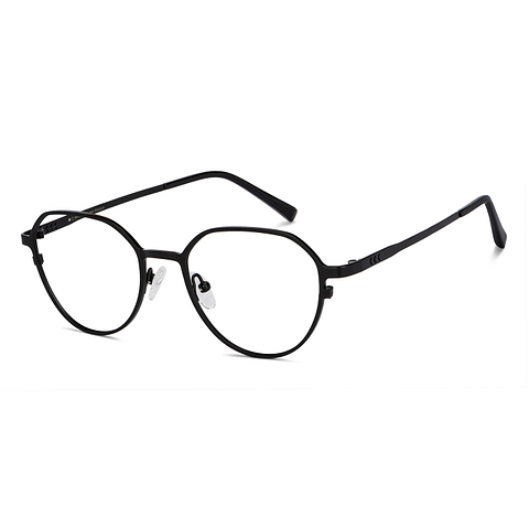 John Jacobs Online Matte Black Full Rim Round right side