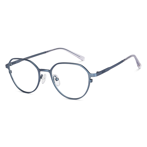 John Jacobs Online Sky Blue Full Rim Round right side