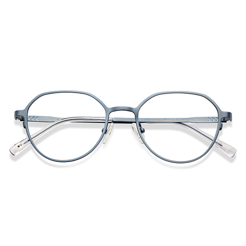 John Jacobs Online Sky Blue Full Rim Round left side