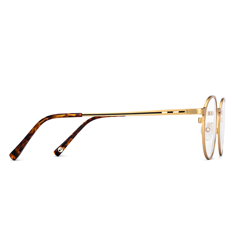 John Jacobs Online Gold Full Rim Round left side