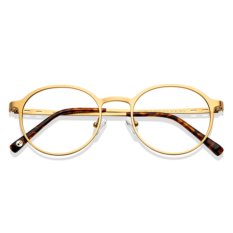 John Jacobs Online Gold Full Rim Round left side