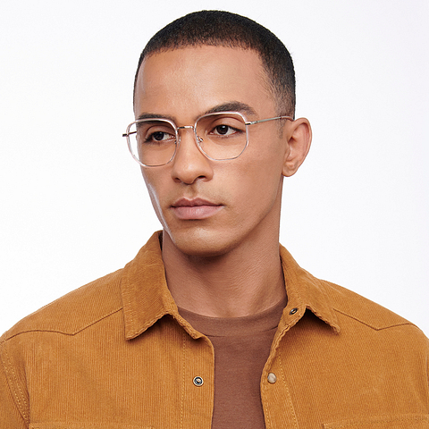 John Jacobs Online Silver Full Rim Square right side