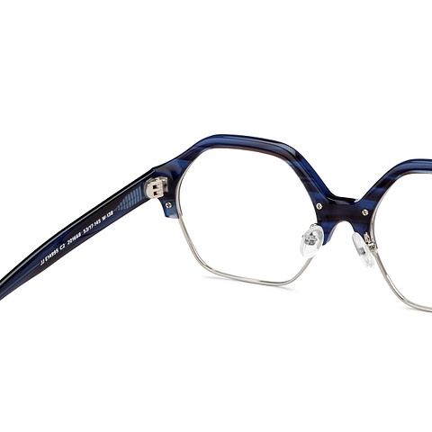 John Jacobs Online Silver Full Rim Hexagonal right side