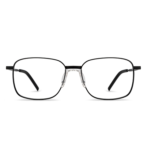 John Jacobs Black Full Rim Rectangle right side