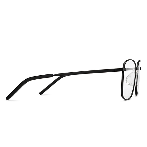 John Jacobs Black Full Rim Rectangle left side