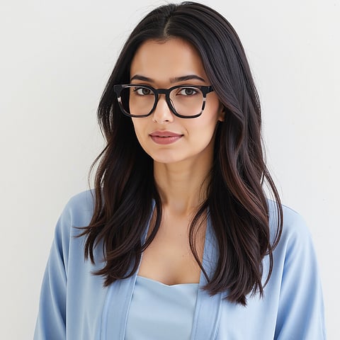 جون جاكوبز أسود حافة كاملة مربع left side