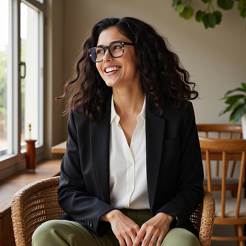 جون جاكوبز أسود حافة كاملة مربع right side