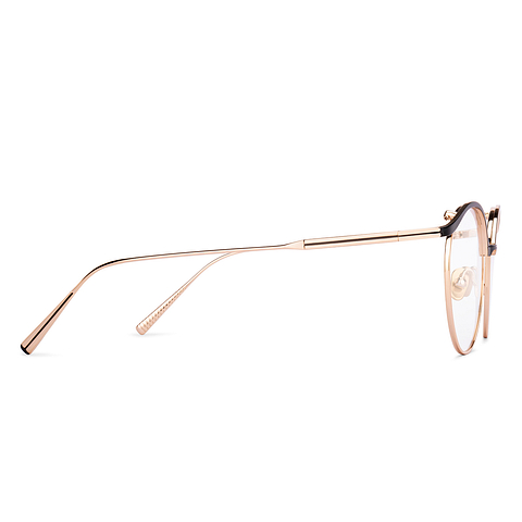 John Jacobs Black Full Rim Round left side John Jacobs Black Full Rim Round left side