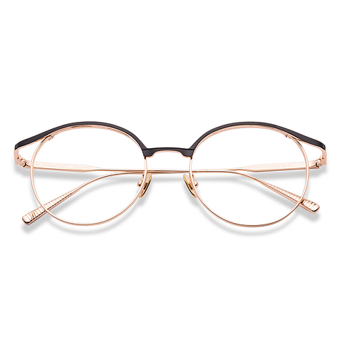 John Jacobs Black Full Rim Round left side John Jacobs Black Full Rim Round left side
