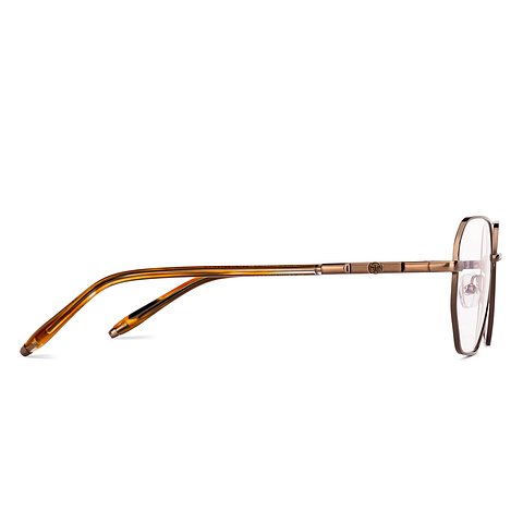 John Jacobs Brown Full Rim Hexagonal left side John Jacobs Brown Full Rim Hexagonal left side