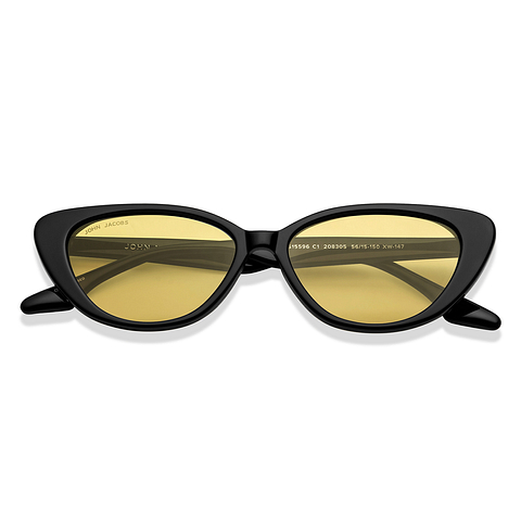 John Jacobs Online Black Full Rim Cat Eye left side