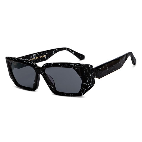 John Jacobs Black Full Rim Rectangle right side