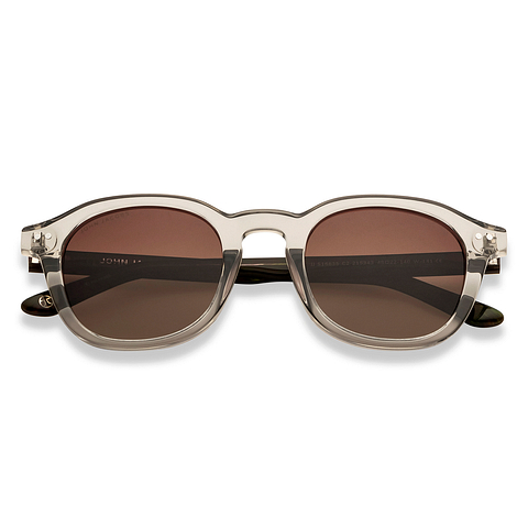 John Jacobs Online Gray Transparent Full Rim Round left side