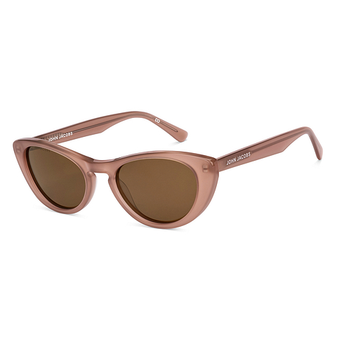 John Jacobs Milky Brown Full Rim Cat Eye left side