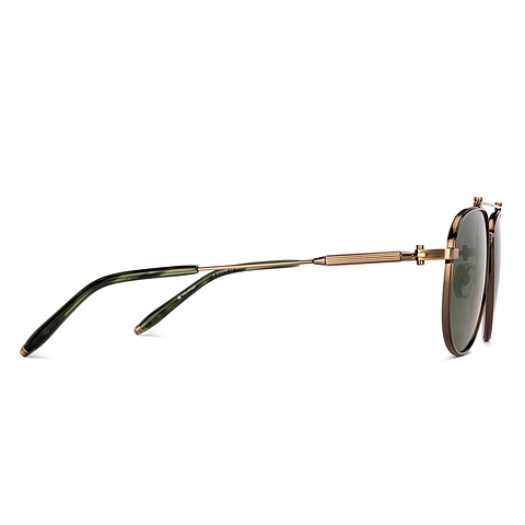 John Jacobs Gold Full Rim Aviator left side