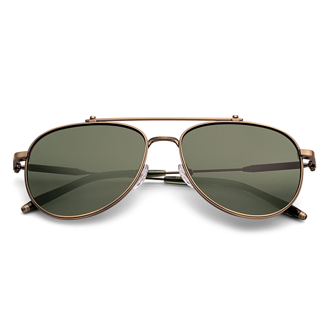 John Jacobs Gold Full Rim Aviator left side