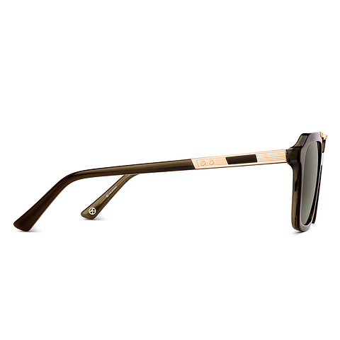 John Jacobs Olive Green Full Rim Square left side