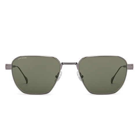 John Jacobs Gunmetal Full Rim Geometric right side