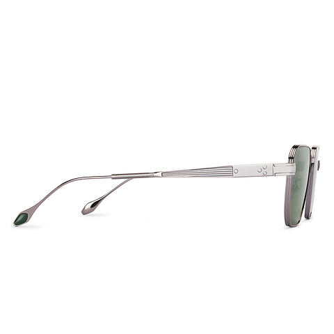 John Jacobs Gunmetal Full Rim Geometric left side