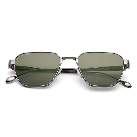 John Jacobs Gunmetal Full Rim Geometric left side