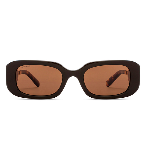 John Jacobs Light Brown Full Rim Rectangle left side
