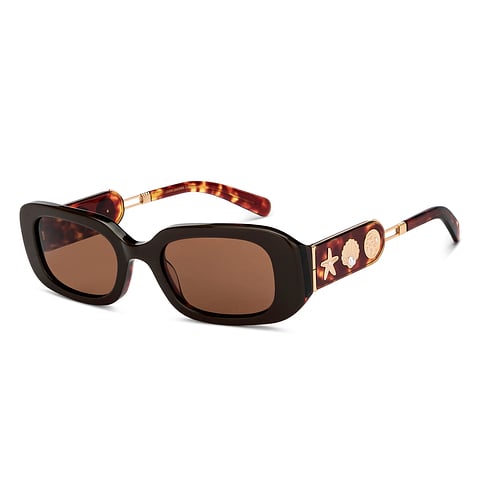 John Jacobs Light Brown Full Rim Rectangle right side