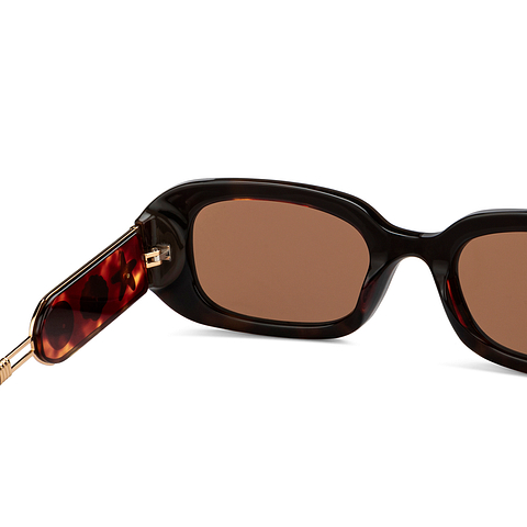 John Jacobs Light Brown Full Rim Rectangle left side