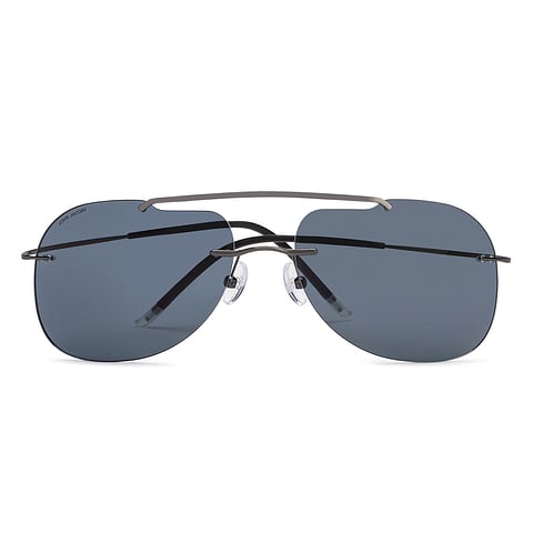 John Jacobs Online Silver Rimless Aviator left side