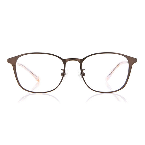 Junni Light Brown Full Rim Rectangle left side