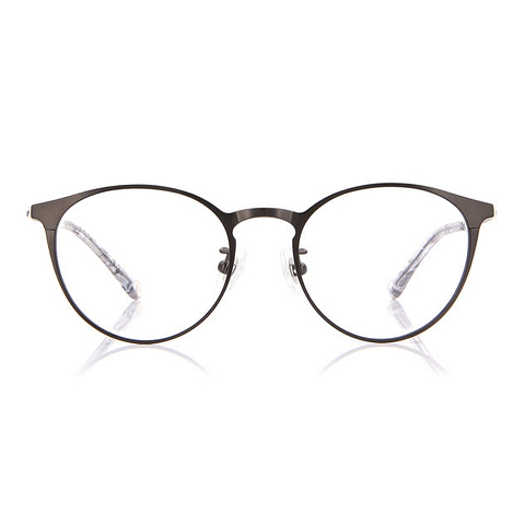 Junni Mid Gunmetal Full Rim Boston left side