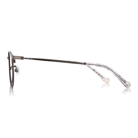 Junni Mid Gunmetal Full Rim Boston left side