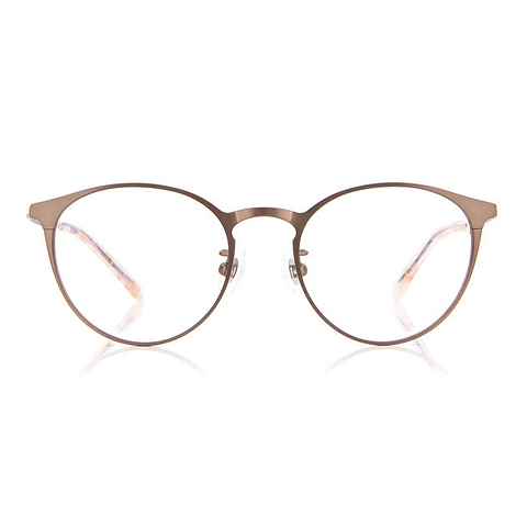 Junni Light Brown Full Rim Boston left side
