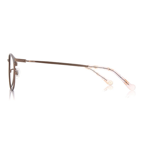 Junni Light Brown Full Rim Boston left side