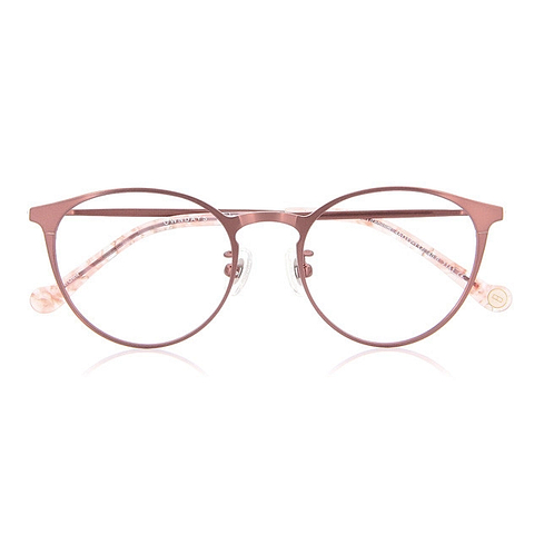 Junni Pink Full Rim Boston right side