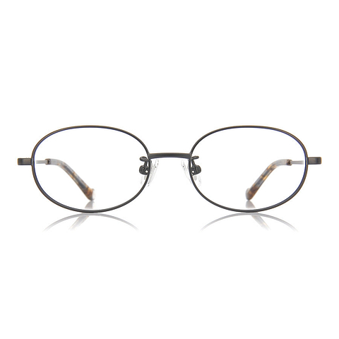 Junni Black Full Rim Oval left side