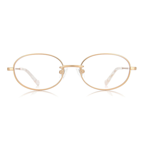 Junni Light Brown Full Rim Oval left side