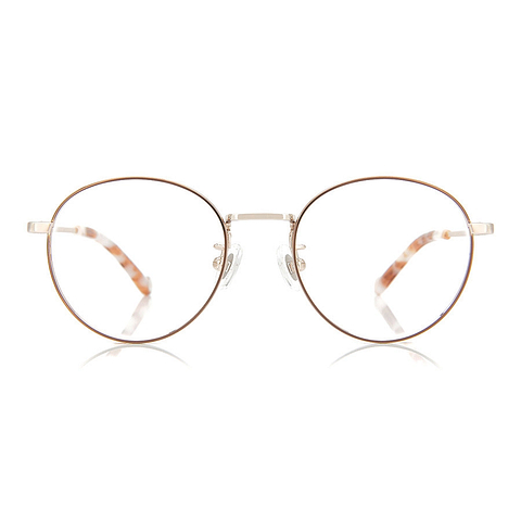 Junni Light Brown Full Rim Boston left side