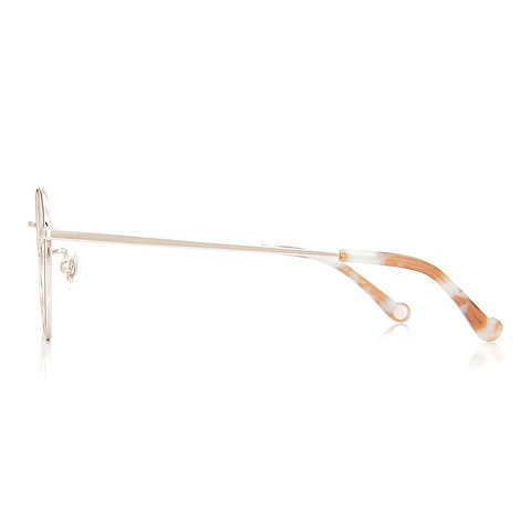 Junni Light Brown Full Rim Boston left side