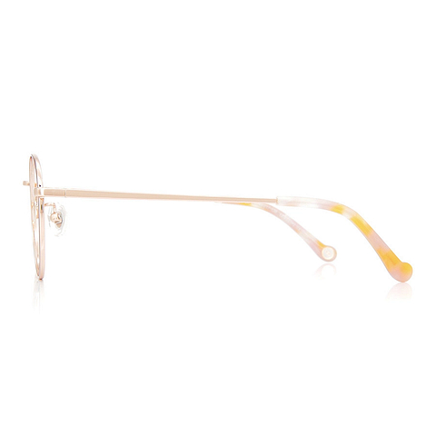 Junni Pink Full Rim Boston left side