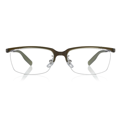 OWNDAYS | AIR Crystal Transparent Half Rim Rectangle left side