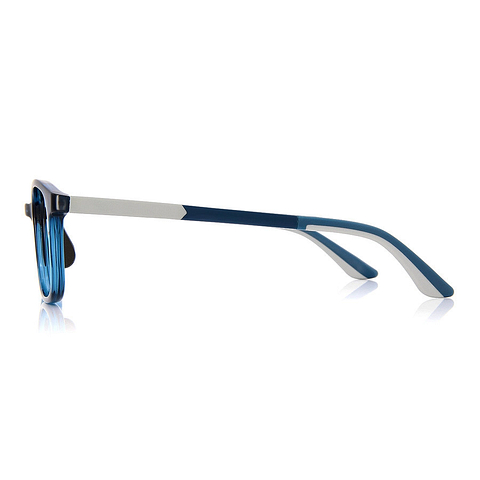 Junni Navy Blue Full Rim Rectangle left side