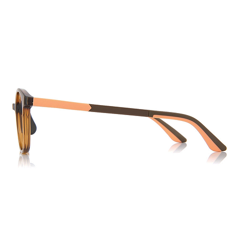 Junni Light Brown Full Rim Boston left side