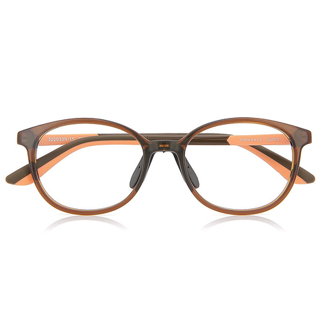 Junni Light Brown Full Rim Boston right side