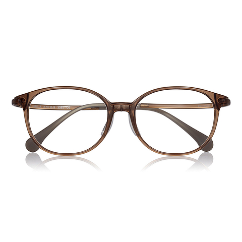Junni Light Brown Full Rim Boston left side