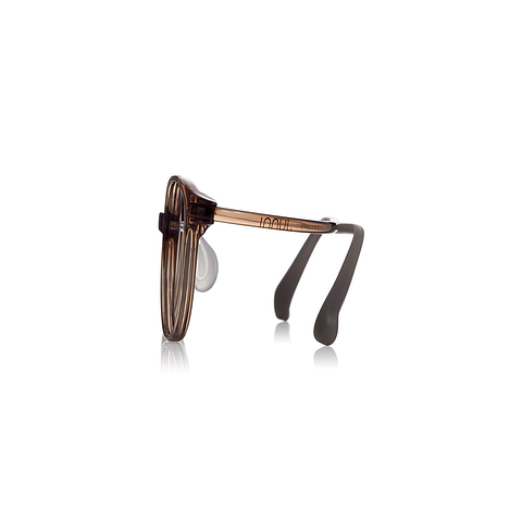 Junni Light Brown Full Rim Boston left side