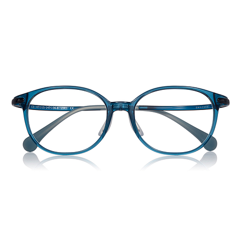 Junni Sky Blue Full Rim Boston left side