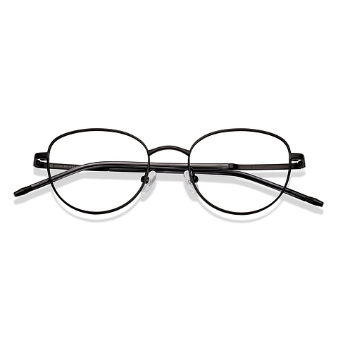 John Jacobs Black Full Rim Cat Eye left side John Jacobs Black Full Rim Cat Eye left side